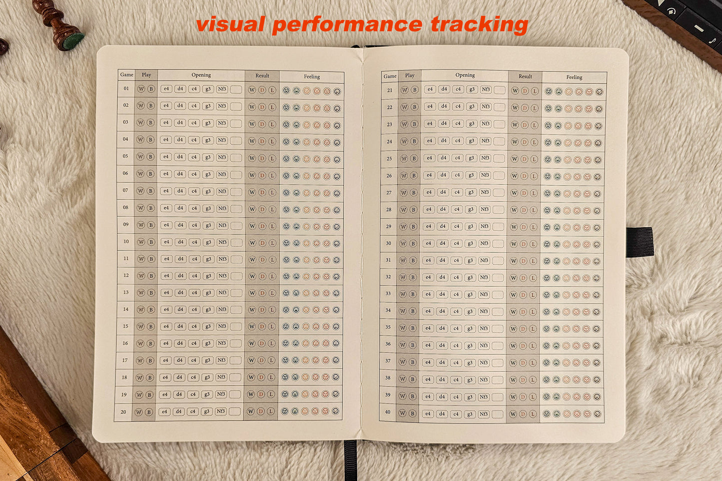 Chess Notation Scorebook - Rook Edition